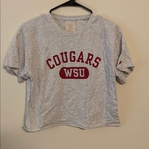 WSU tshirt crop top